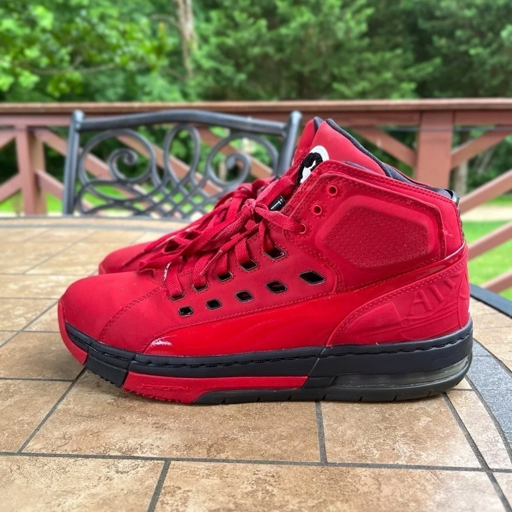 Nike Air Jordan Ol School Gym Red Black Basketball Shoes S. 10 317223-60…